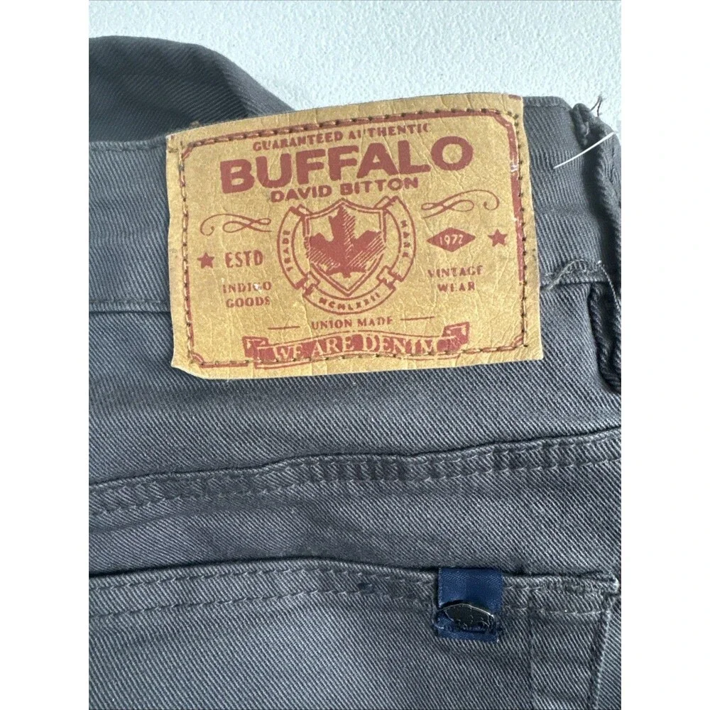 Buffalo David Bitton Straight Six Gray Jeans 34x30